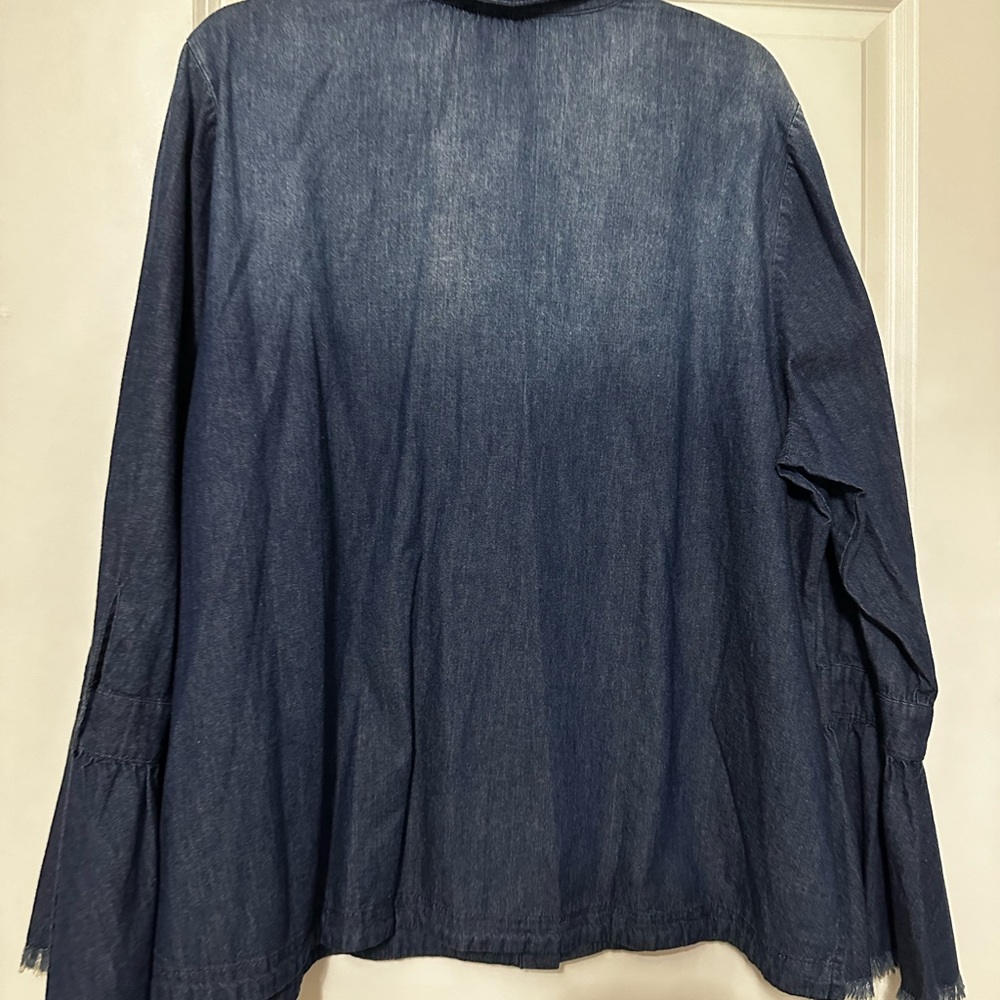 LANE BRYANT Denim Blouse - Picture 7 of 7